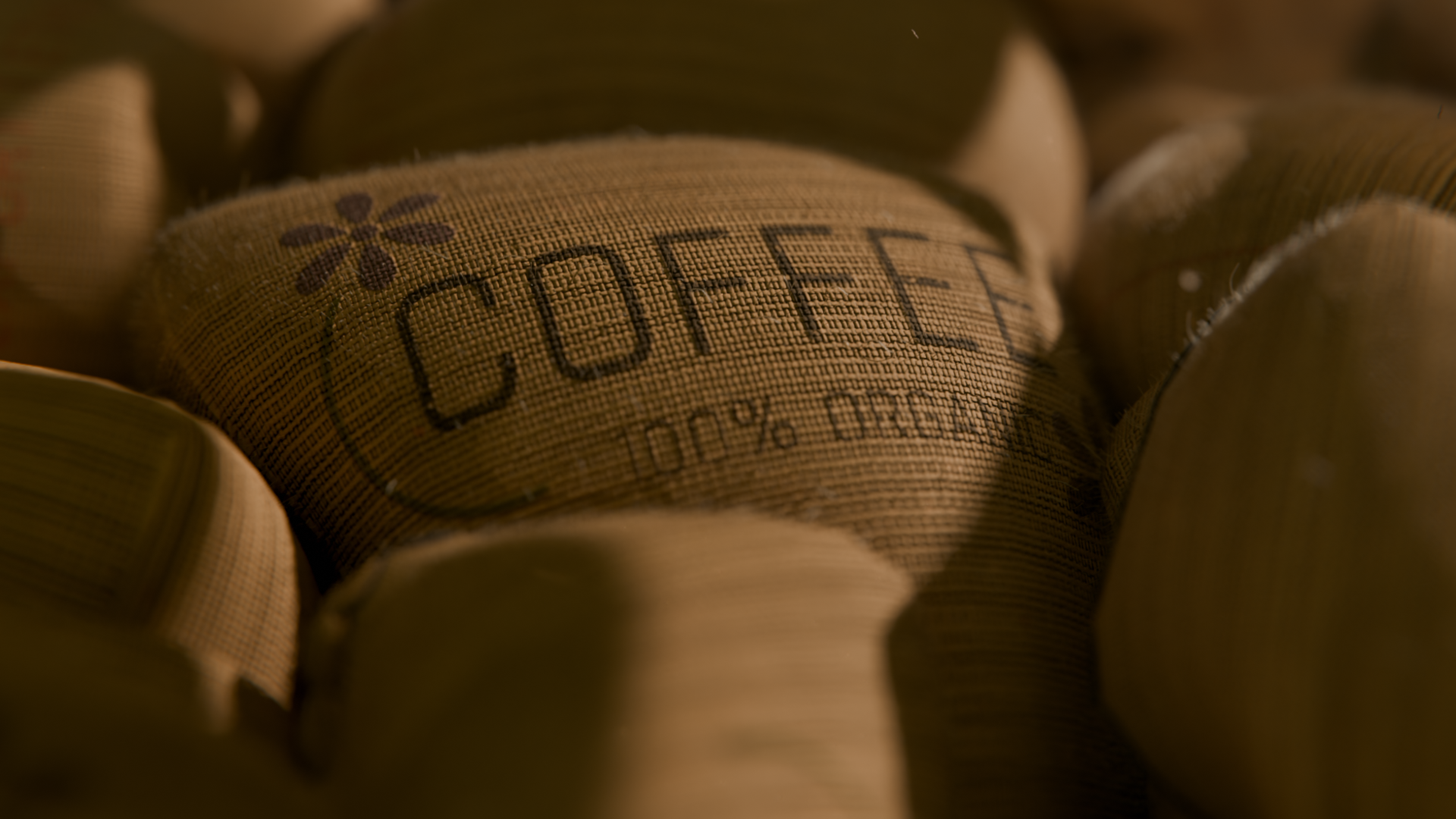 A bag of coffee beans